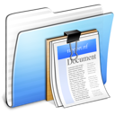 Aqua Stripped Folder Documents icon